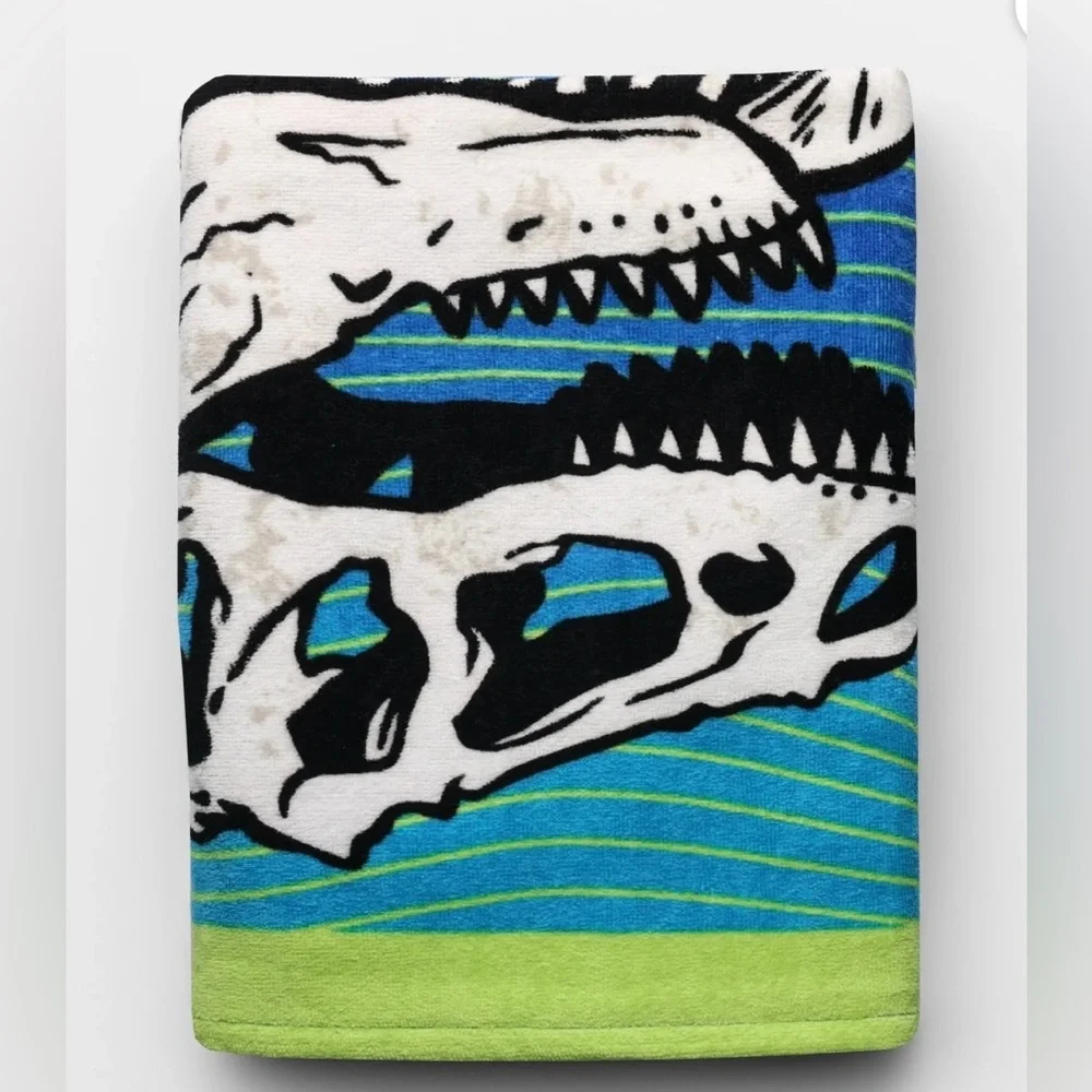 Mainstays Adult Velour Cotton Blend Rad Dino Beach Towel, 28